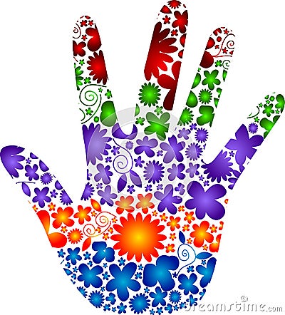 Flower hand Vector Illustration