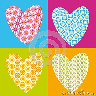 flower hearts Stock Photo