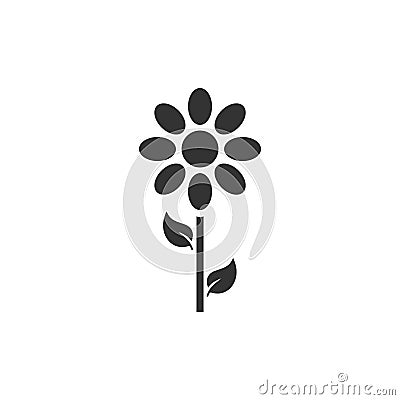 Flower icon flat Vector Illustration