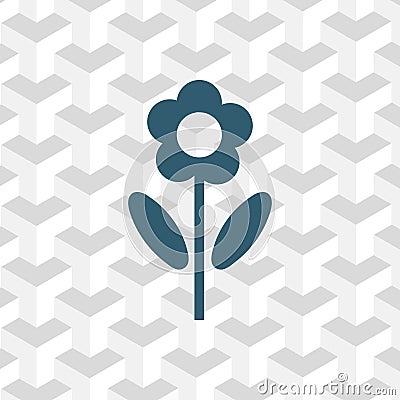 Flower icon stock vector illustration flat design Vector Illustration