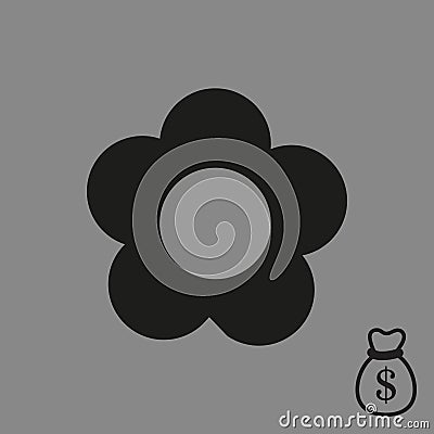 Flower icon stock vector illustration flat design Vector Illustration