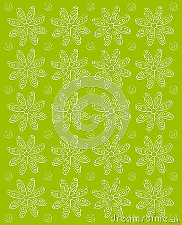 Flower Impression Olive Green Stock Photo