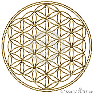 Flower of life - sacred geometry Stock Photo