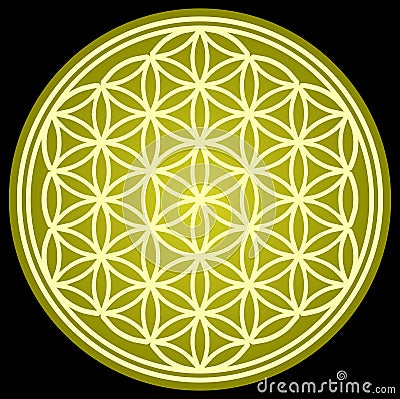 FLOWER OF LIFE sacred geometry Stock Photo