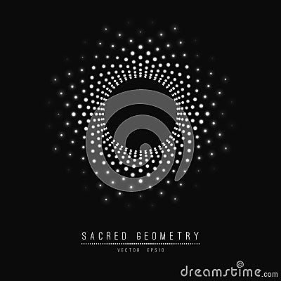 Flower of Life. Sacred Geometry. Symbol Harmony and Balance. Vector Illustration. Vector Illustration