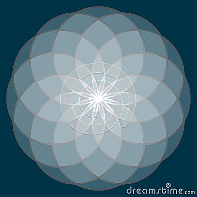 Flower of Life. Sacred Geometry. Vector Illustration