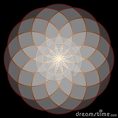Flower of Life. Sacred Geometry. Vector Illustration