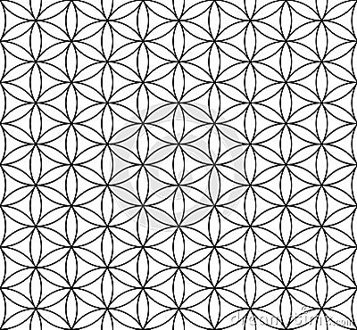 Flower of life seamless pattern Vector Illustration