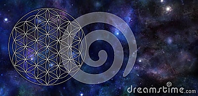 Flower of Life Universe Background Stock Photo