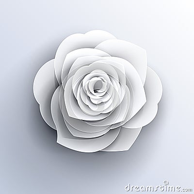 Flower logo rose shape vector origami Vector Illustration