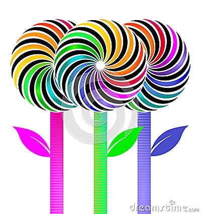 Flower- lolly Vector Illustration