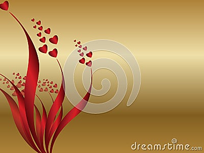 Flower love background Cartoon Illustration