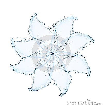 Flower made of water splash Stock Photo