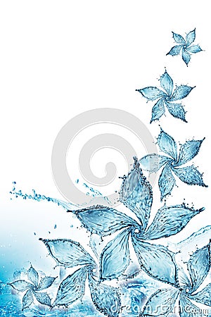 Flower made of water splash Stock Photo