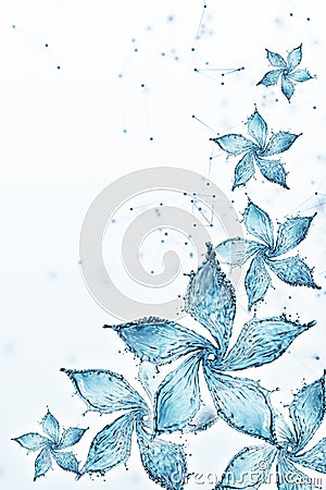 Flower made of water splash Stock Photo