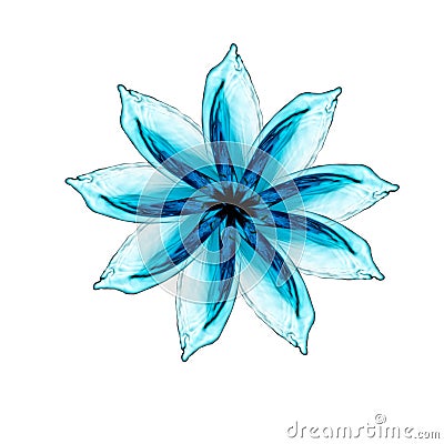 Flower made of water splash Stock Photo