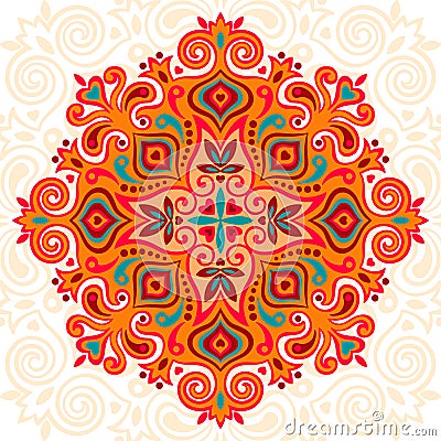 Flower Mandala. Abstract element for design Vector Illustration