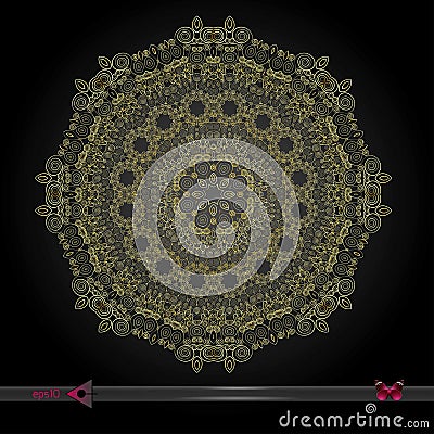Flower Mandala. Vintage decorative elements. Oriental pattern, illustration Cartoon Illustration