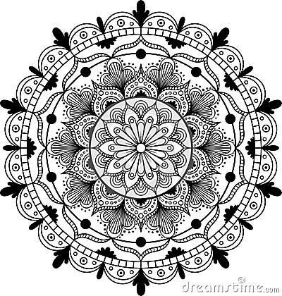 Flower Mandala. Vintage decorative elements. Oriental pattern, vector illustration Vector Illustration