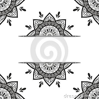 Flower Mandala. Vintage decorative elements. Oriental pattern vector illustration. mehendi pattern design Vector Illustration