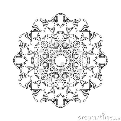 Flower mandala. Vintage decorative ornament. Vector Illustration