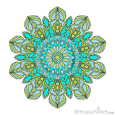 Flower Mandalas. Vintage decorative elements. Oriental pattern, vector illustration. Islam, Arabic, Indian turkish Vector Illustration