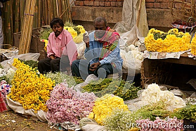 Flower Market Editorial Stock Photo