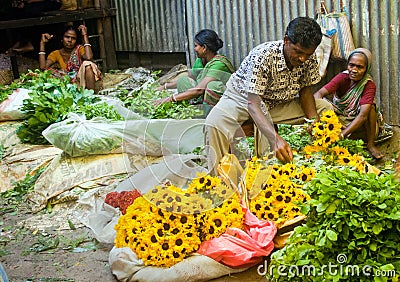 Flower market Editorial Stock Photo