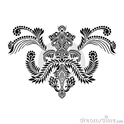 Flower motifs template for invite or greeting card Vector Illustration