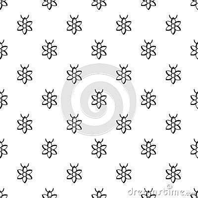 Flower necklace pattern seamless vector Vector Illustration