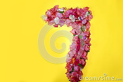 Flower numeric seven number 7 digit Stock Photo