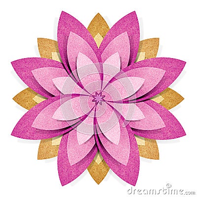 Flower origami recycled paper craft Stock Photo