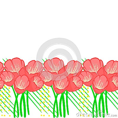 Flower pattern tulip Vector Illustration