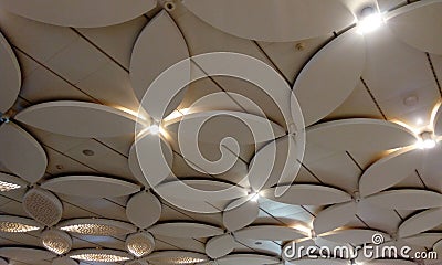 Flower petal false ceiling or Gypsum false ceiling images Stock Photo