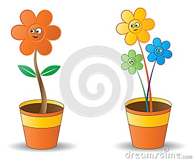 Flower pot Vector Illustration