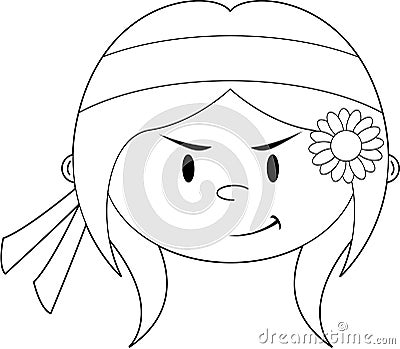 Flower Power Hippie Vector Illustration