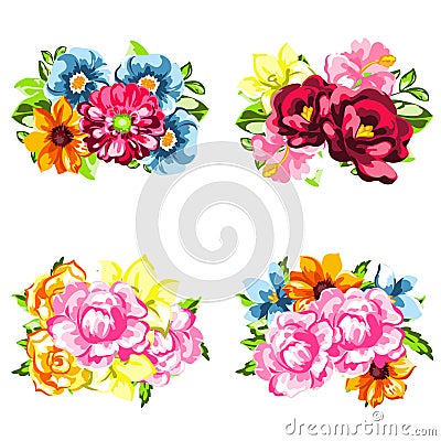 Flower set Vector Illustration