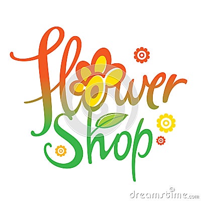 Flower Shop Vector Illustration