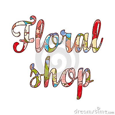 Flower shop. Gardening logos. Vector Illustration