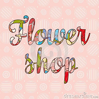 Flower shop. Gardening logos. Vector Illustration