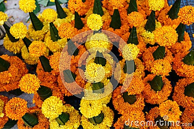 Flower sold for fending temple Stock Photo