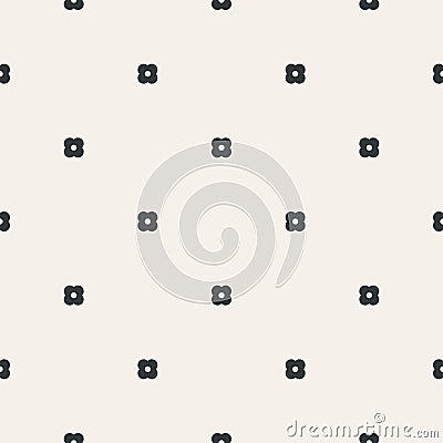 Flower sparse seamless pattern monochrome or two colors vector Stock Photo