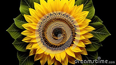 flower sunflower mandala Cartoon Illustration