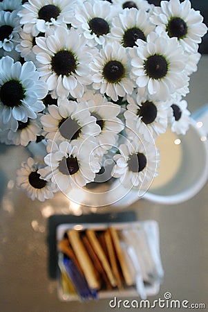Flower and tea Stock Photo
