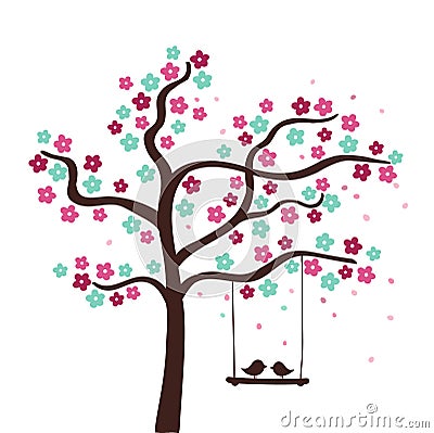 Flower tree Vector Illustration