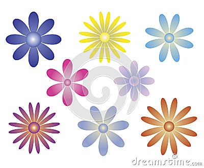 Flower Variety Pack Vector Illustration