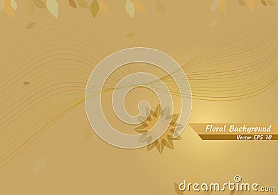 Flower vector background in brown color Stock Photo