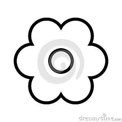 Flower vector icon, fower symbol illustration. Flower logo. Vector Illustration