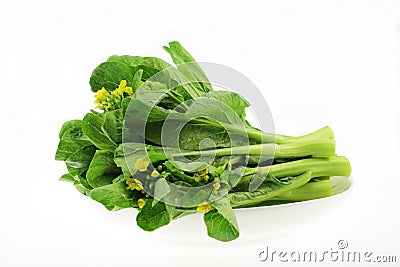 The flowering Chinese Cabbage Stock Photo