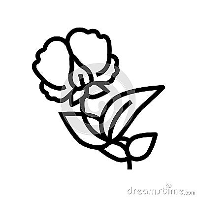 flowering plant peas line icon vector illustration Cartoon Illustration